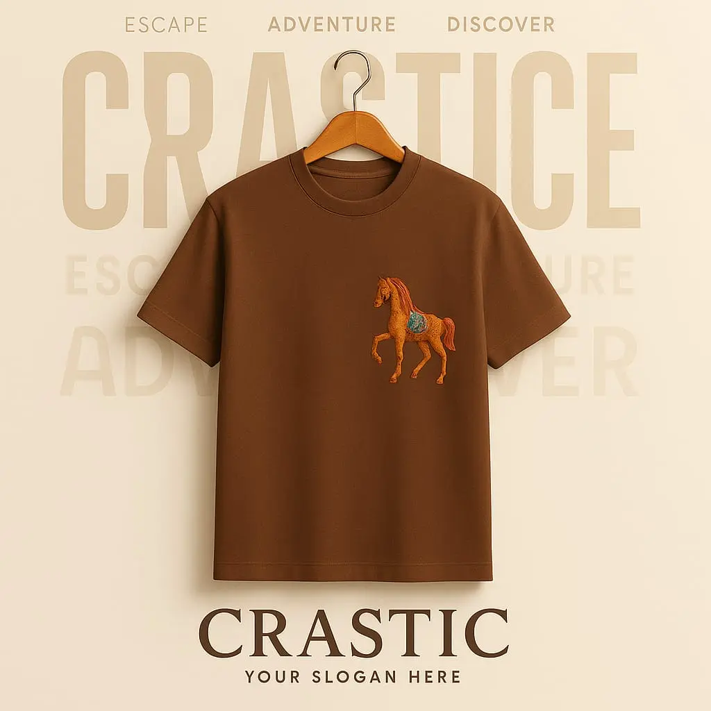 Embroidery printing t-shirt stylish Horse design