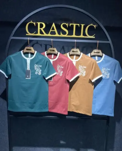 Embroidery printing t-shirt stylish flowers design