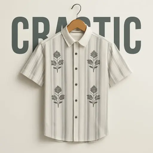 Embroidery printing t-shirt stylish flowers design