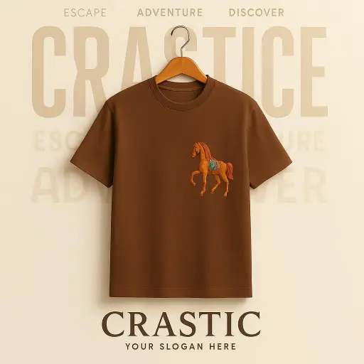 Embroidery printing t-shirt stylish Horse design
