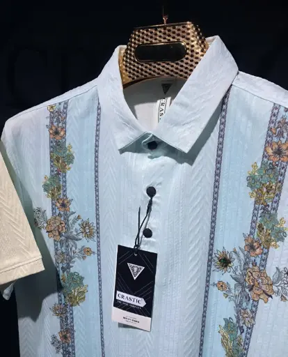 Embroidery printing t-shirt stylish flowers design