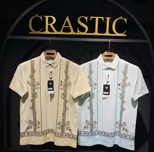 Embroidery printing t-shirt stylish flowers design
